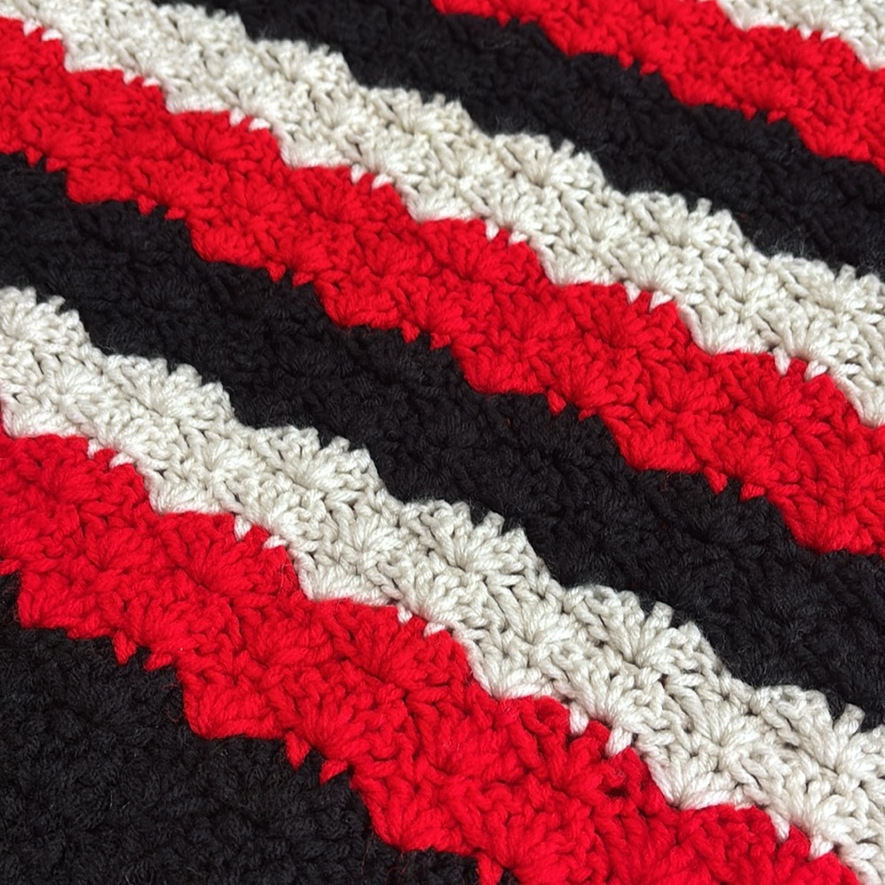 Crochet Afghan-Blanket Handmade Vintage